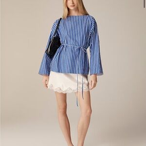 J. Crew Blue and White Striped Top